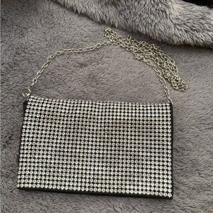 Black and Silver Chain Bag